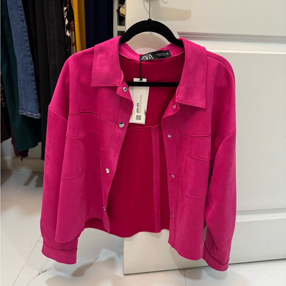 Zara Women's Fuchsia Utility Jacket